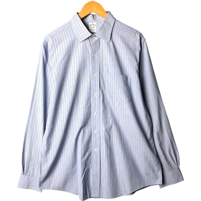 古着 ブルックスブラザーズ Brooks Brothers Est.1818 長袖 コットンストライプシャツ メンズXL相当/eaa566951