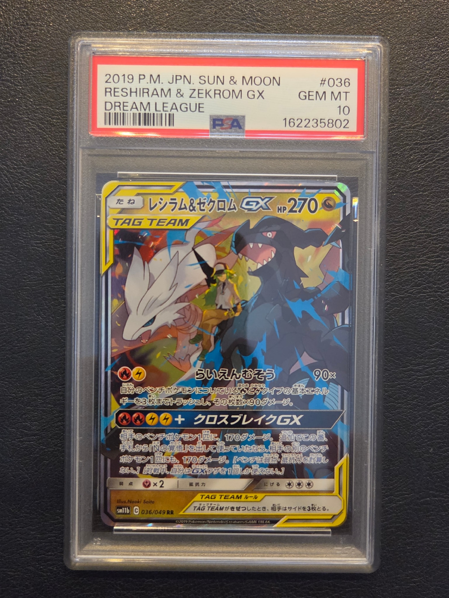 レシラム&ゼクロムGX (N) RR[SM11b 036/049](強化拡張パック「ドリームリーグ」)