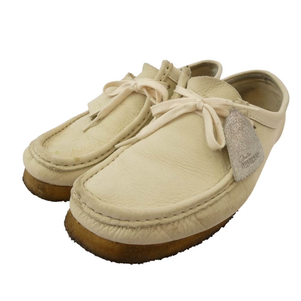 Clarks クラークス ブーツ 26773 Wallabee ワラビー スエード シューズ ブーツ ホワイト系 26cm【中古】