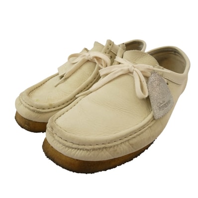 Clarks クラークス ブーツ 26773 Wallabee ワラビー スエード シューズ ブーツ ホワイト系 26cm【中古】