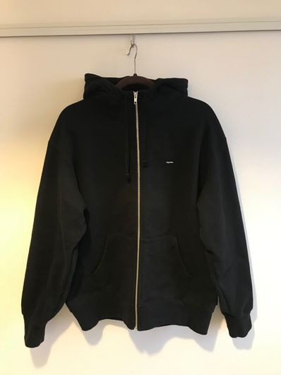 Supreme Small Box Facemask Zip Up Hooded Sweatshirt "Black"