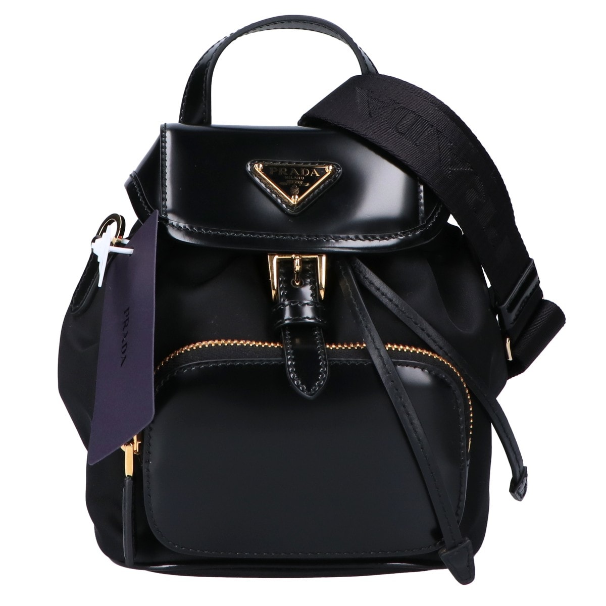 プラダ 新品未使用 1BZ075 リナイロンxブラッシュドレザー