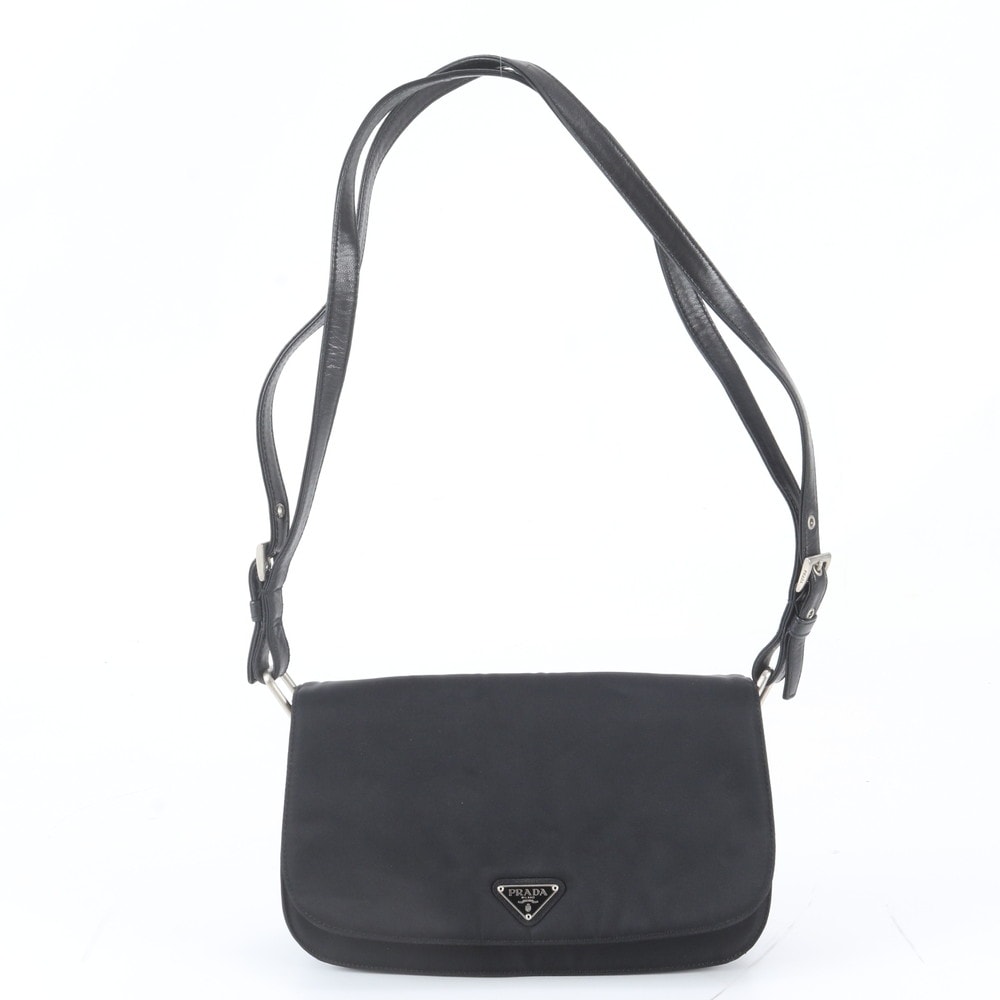 ■美品 プラダ テスート ナイロントライアングルロゴショルダーバッグ
