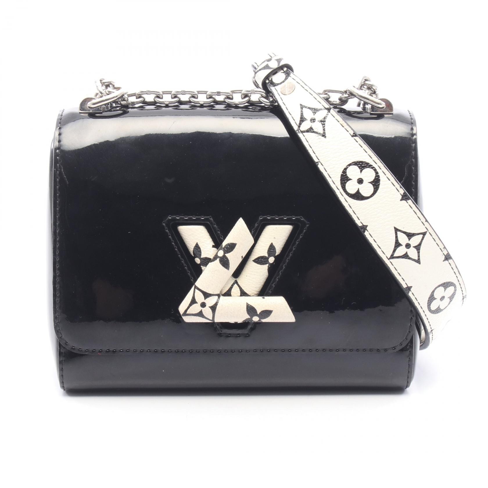 ルイ・ヴィトン LOUIS VUITTON ツイストPM ノワール ショルダーバッグ バッグ パテントレザー レザー レディース ブラック系 / ホワイト系 M54243 【中古】