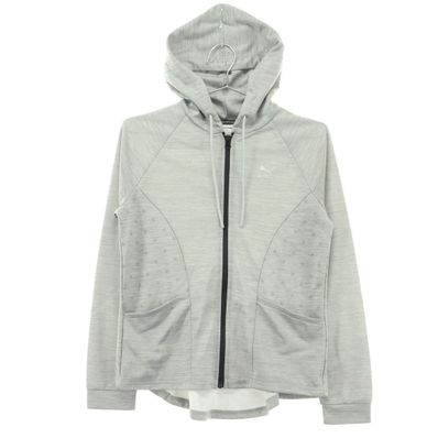美品 PUMA プーマ 長袖 ジップパーカー S グレー系