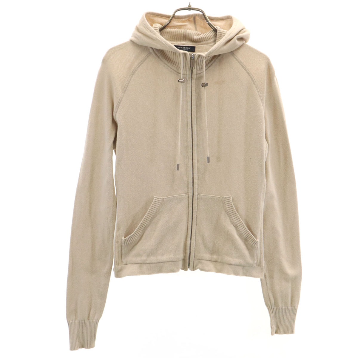 BURBERRY LONDON バーバリーロンドン 長袖 ニット ジップパーカー 1 ベージュ 三陽商会