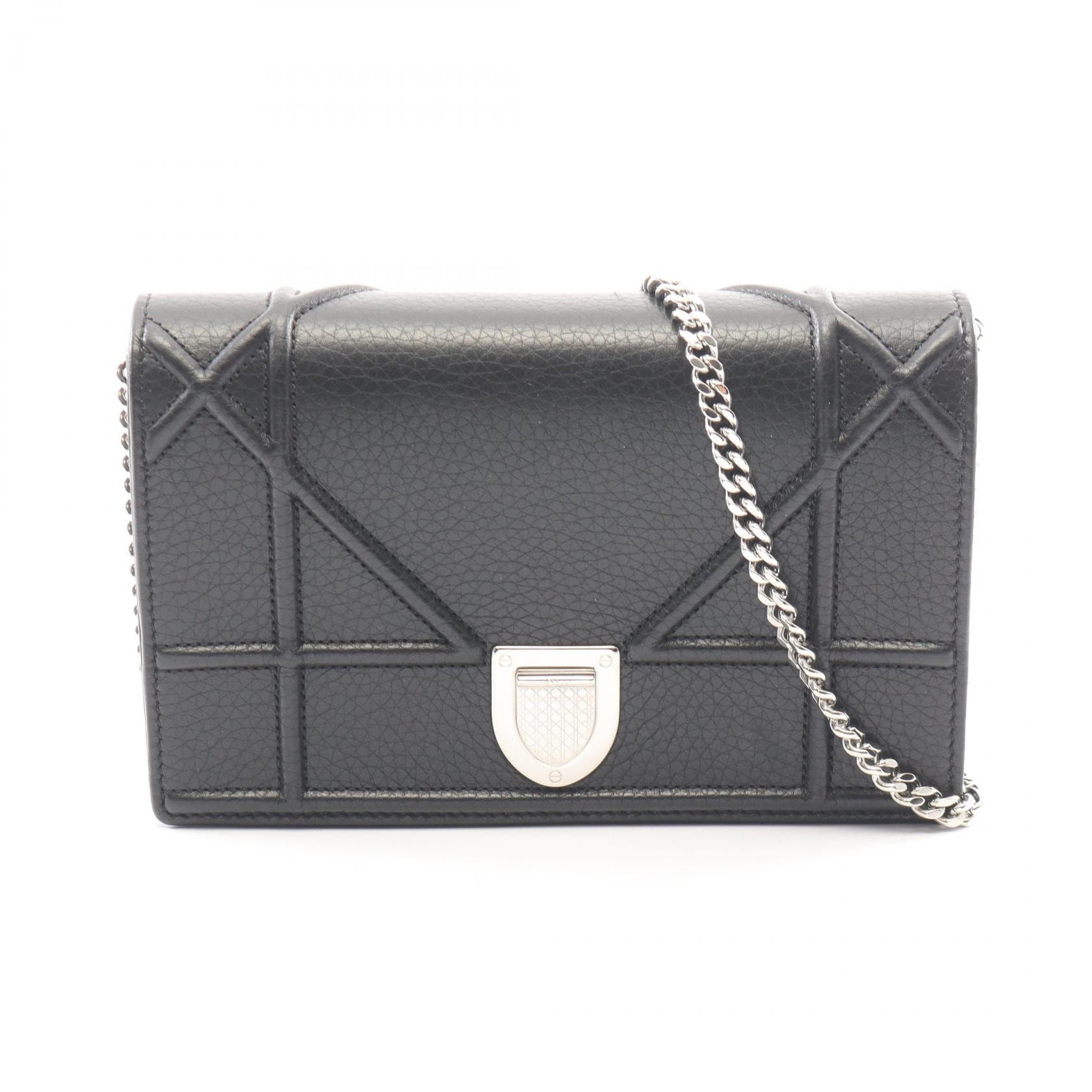 ディオール Dior DIORAMA ディオラマ ショルダーバッグ バッグ レザー レディース ブラック系 【中古】