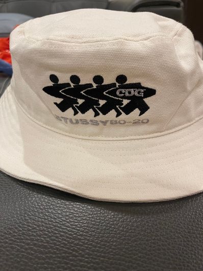 Stussy CDG Canvas Bucket Hat "Natural"