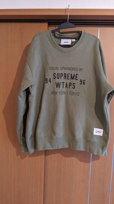 Supreme / WTAPS Crewneck "Light Olive"