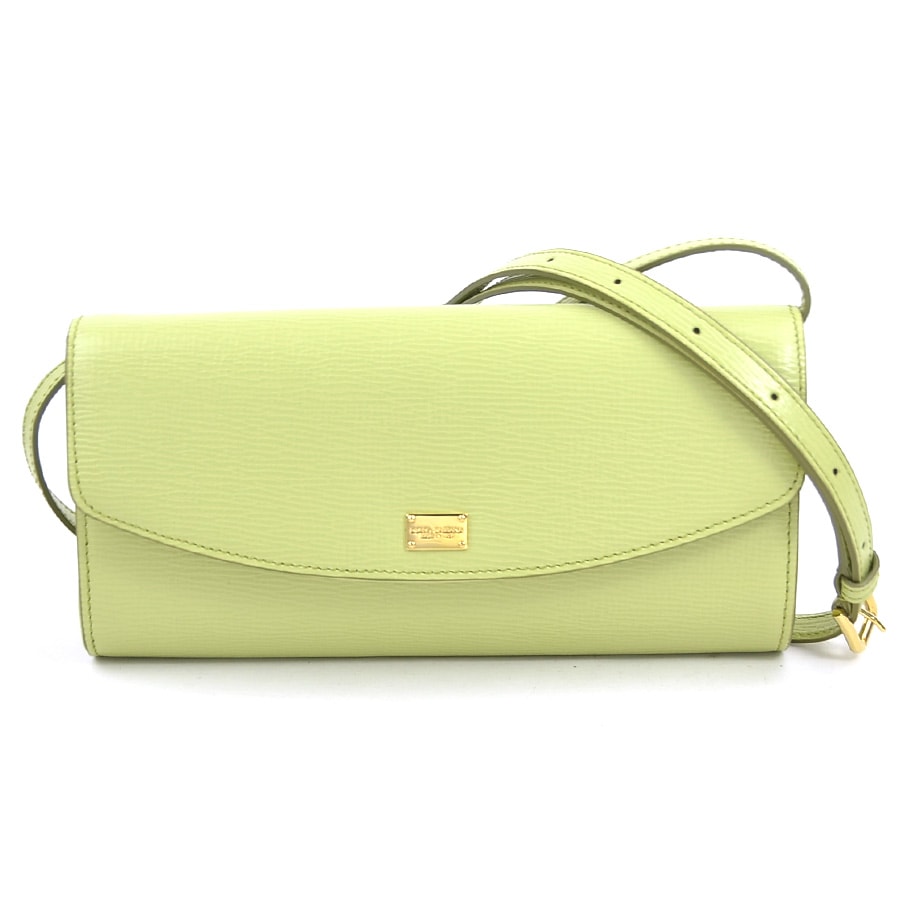 ドルチェアンドガッバーナ DOLCE&GABBANA ショルダーバッグ レザー ライトグリーン レディース【中古】 h31146g