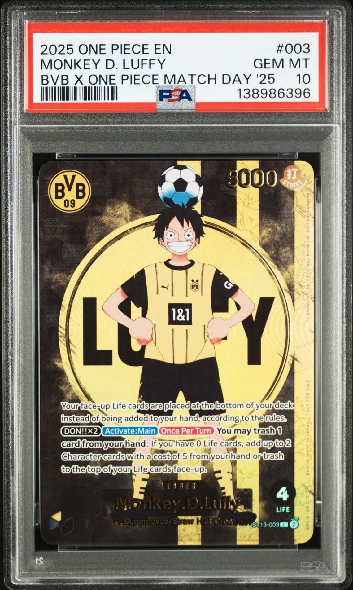 モンキー・D・ルフィ L [ST13-003]【英語版】(プロモーションカード「ボルシアドルトムント × ONE PIECE マッチデー 2025」)