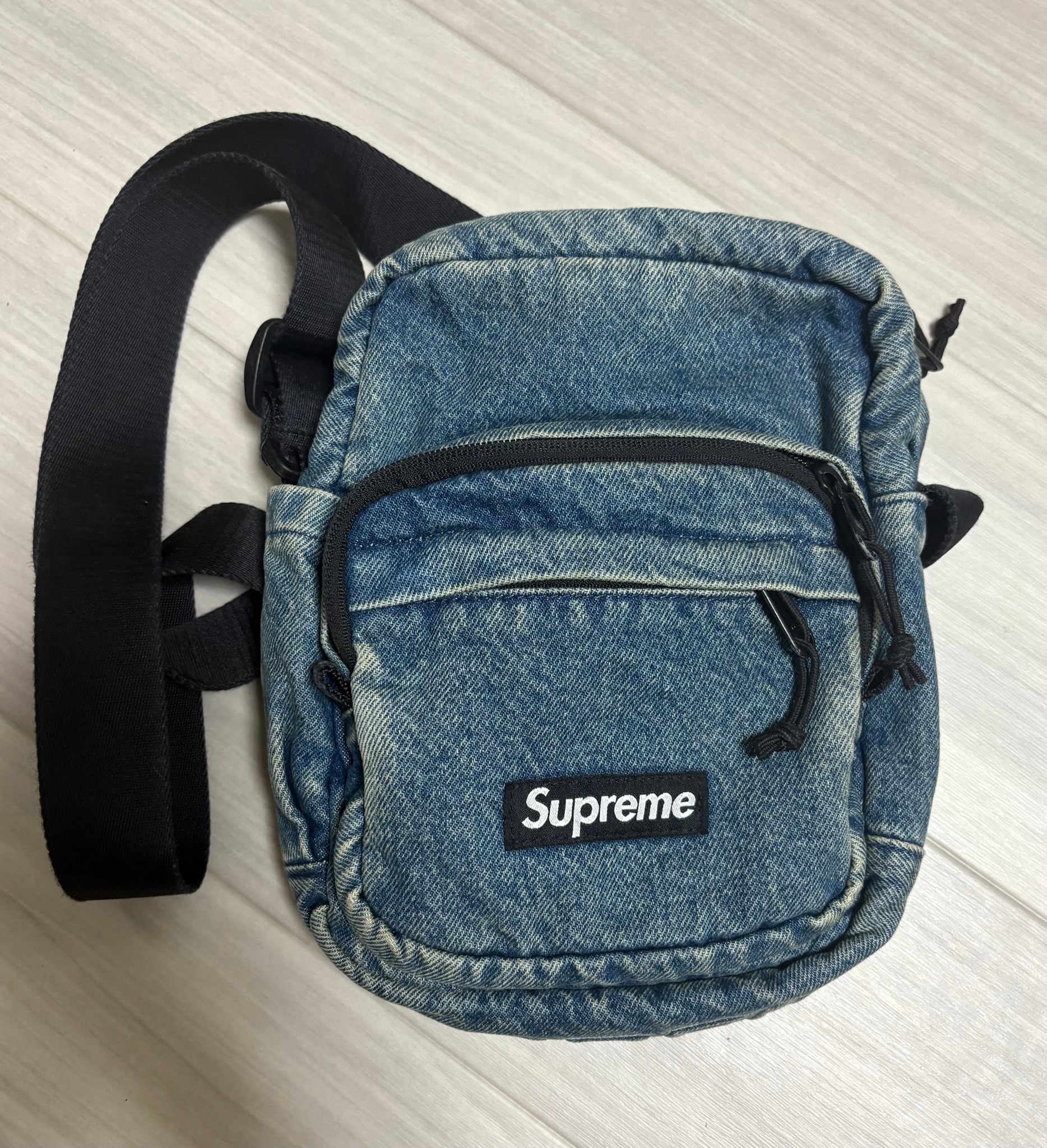 Supreme Denim Shoulder Bag "Washed Indigo"