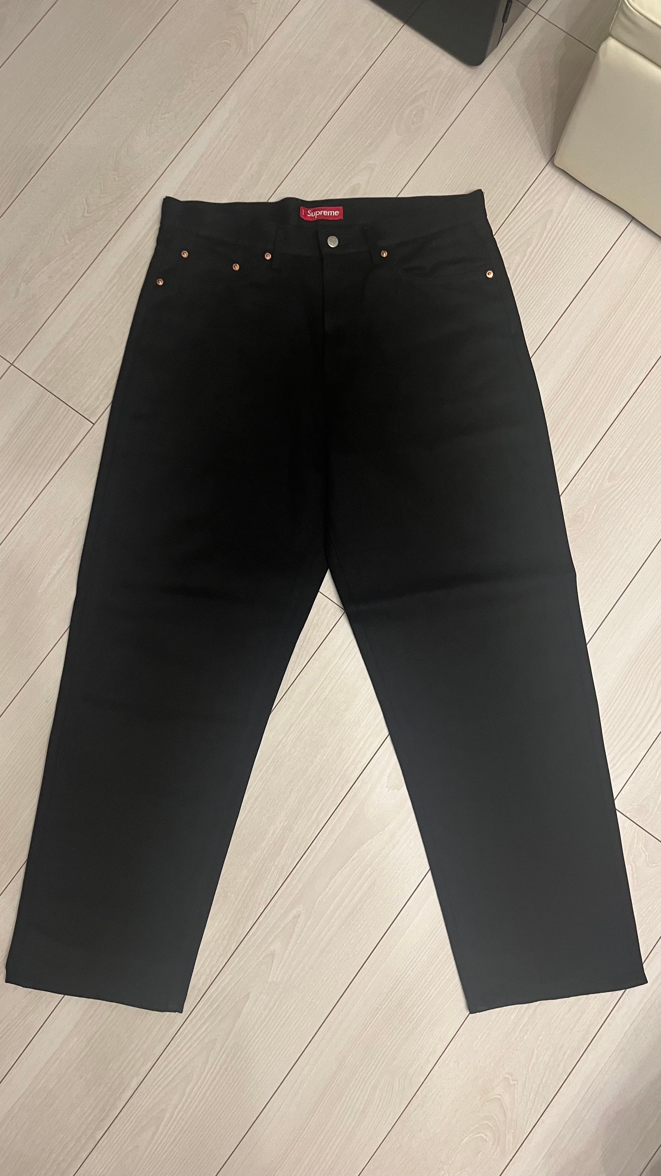 Supreme Rigid Baggy Selvedge Jean "Rigid Black" (25SS)