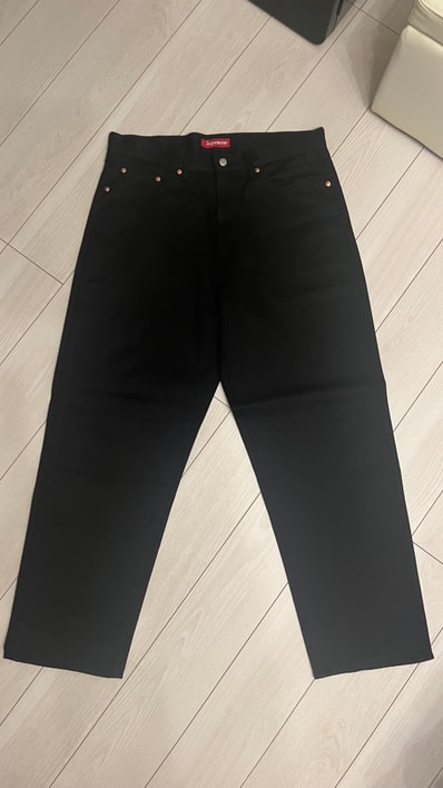 Supreme Rigid Baggy Selvedge Jean "Rigid Black" (25SS)