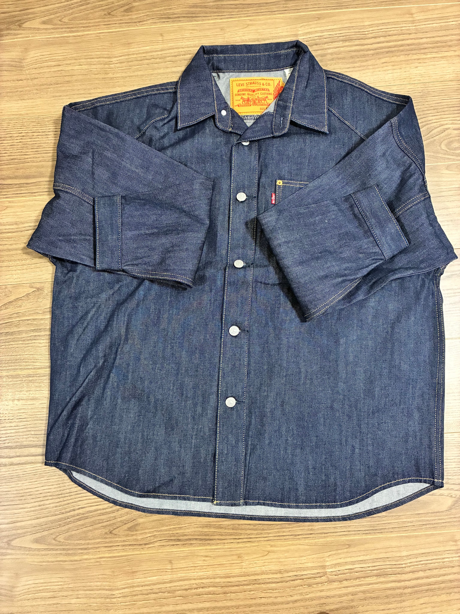 Nike Jordan x Levi's 12oz Denim Overshirt Jacket "Rinsed Indigo"
