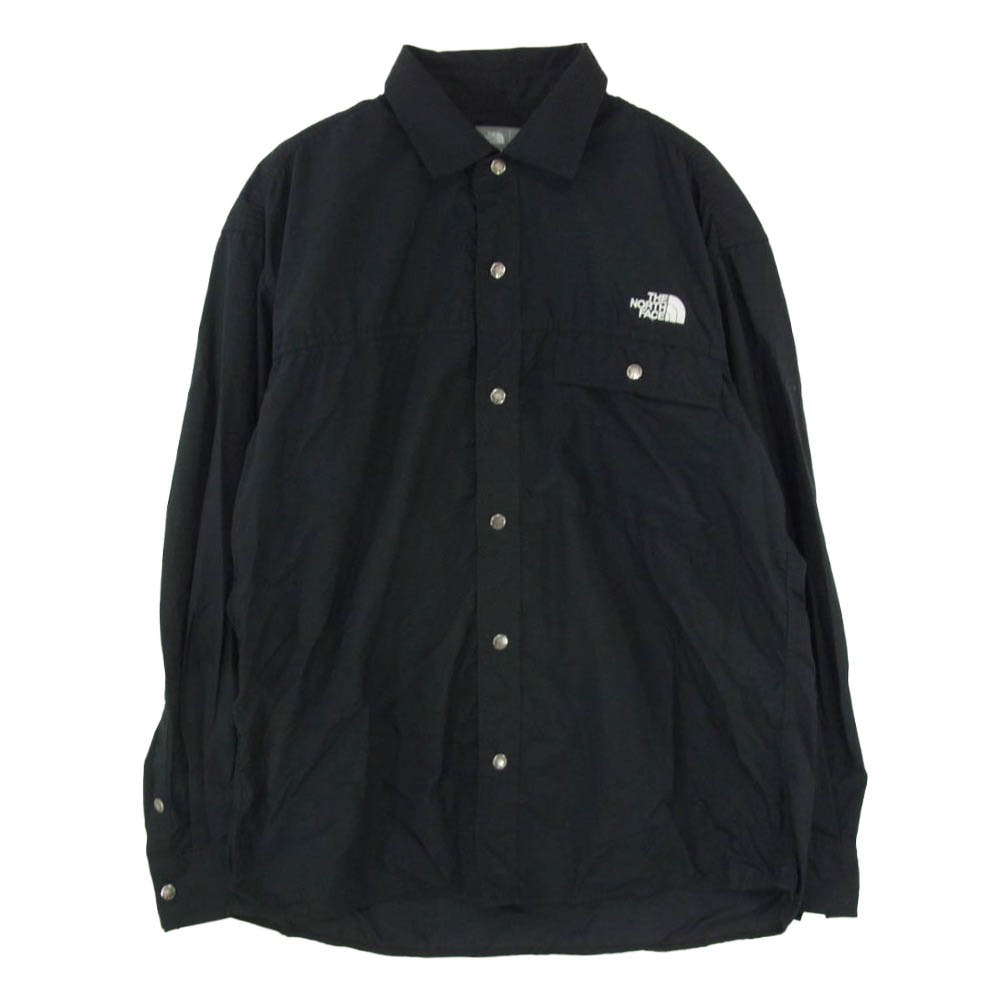 THE NORTH FACE ノースフェイス NR11961 L/S Nuptse Shirt ヌプシ 長袖 シャツ ブラック系 L【中古】