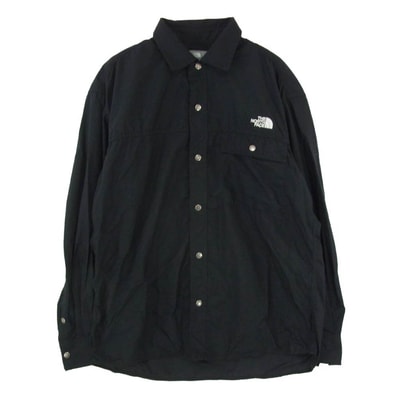 THE NORTH FACE ノースフェイス NR11961 L/S Nuptse Shirt ヌプシ 長袖 シャツ ブラック系 L【中古】