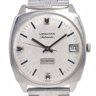 ロンジン LONGINES ヴィンテージ オリンピアン デイト Cal.6652 シルバー 自動巻き メンズ 良品 腕時計 O#147840