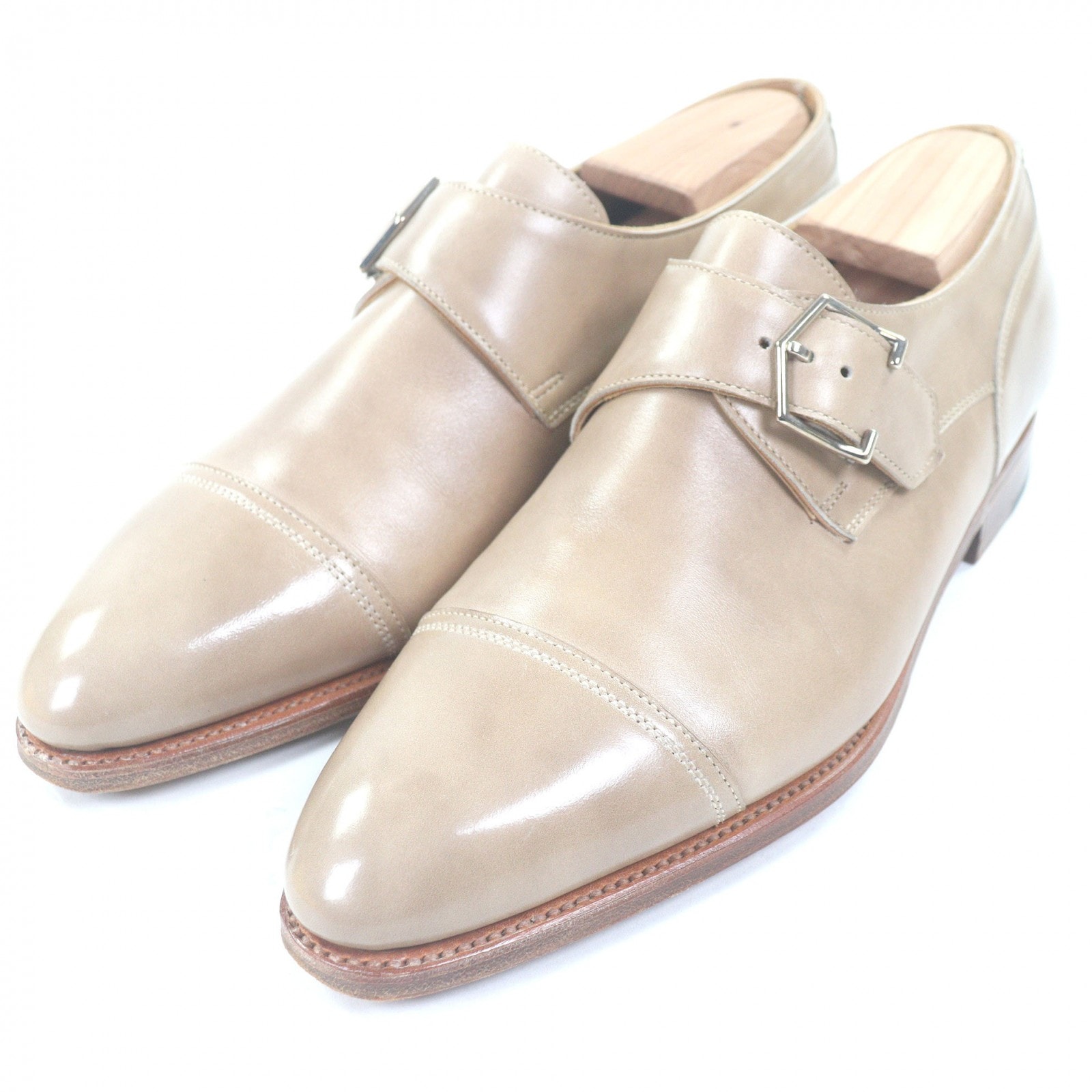 美品 ジョンロブ ドレスシューズ BRENTWOOD ベージュ メンズ 5.5