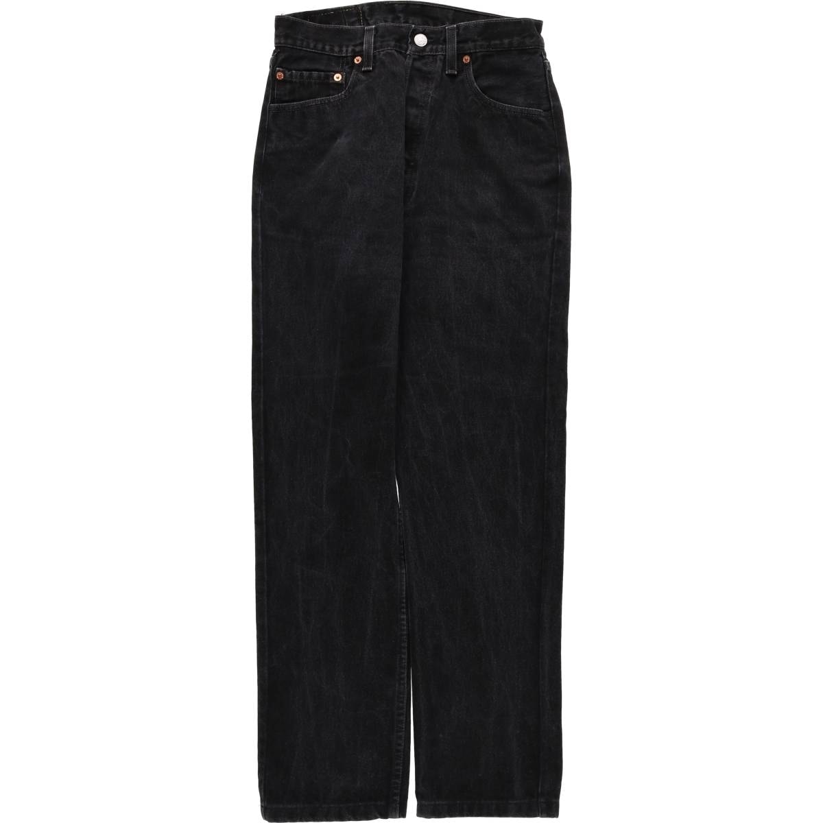 古着 90年代 リーバイス Levi's 6501-0660 ブラックデニム ストレートデニムパンツ USA製 レディースL(w28)相当 ヴィンテージ/evb010536