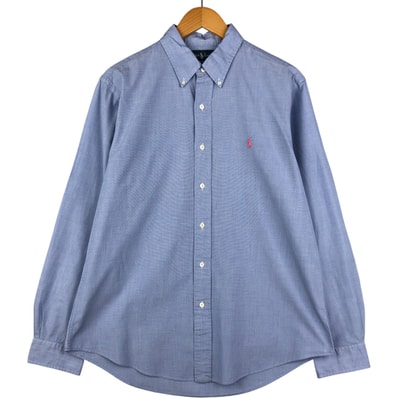 古着 ラルフローレン Ralph Lauren CUSTOM FIT 長袖 ボタンダウンシャツ メンズL相当/eaa590508