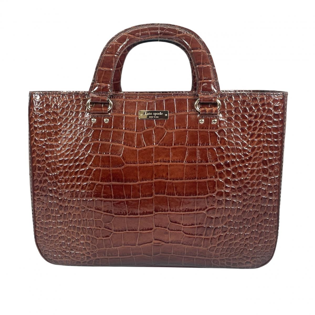 ケイトスペード Kate Spade クロコ型押し ニューヨーク ハンドバッグ