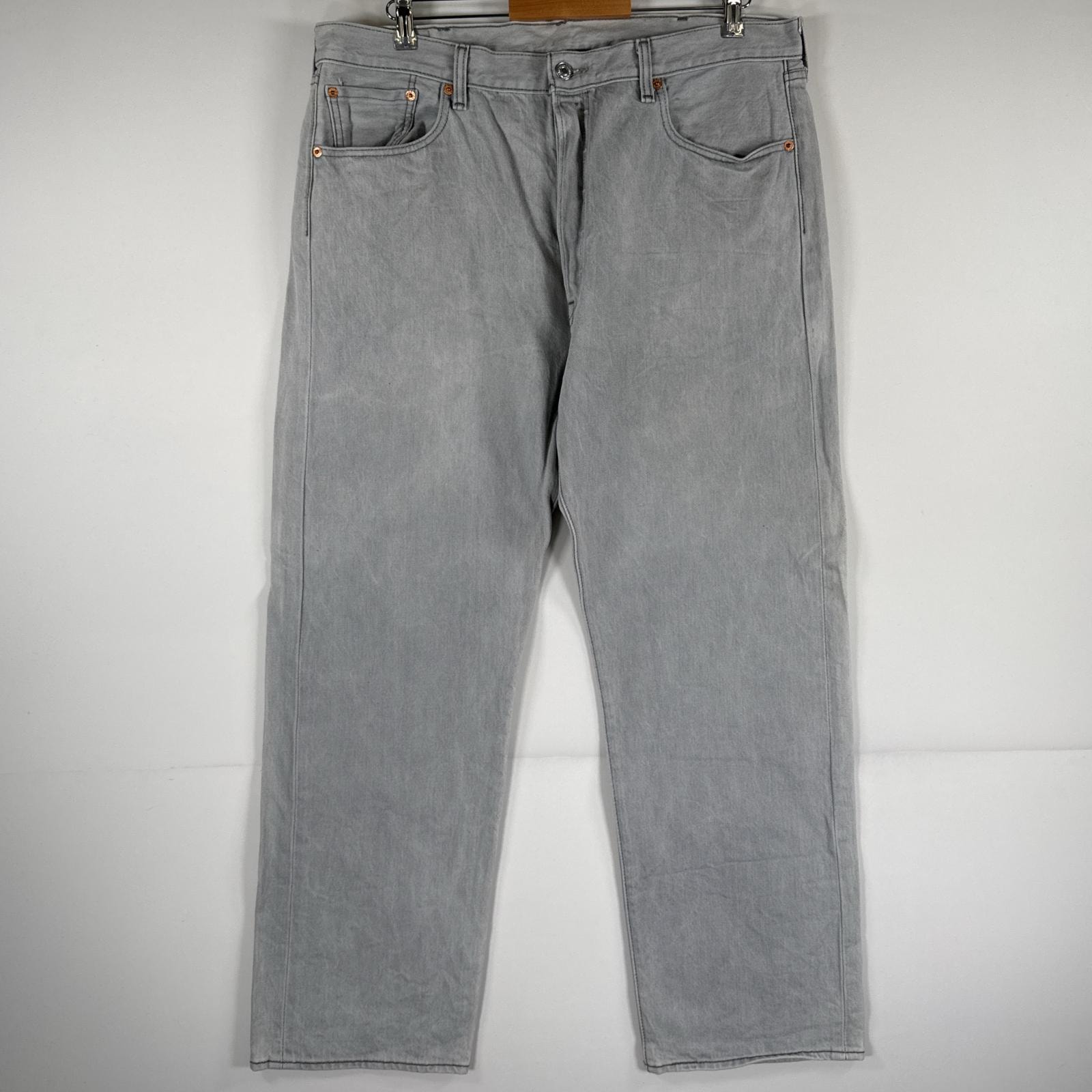 古着 リーバイス Levi's デニムパンツ 501 ジーパン ストレート 大きいサイズ ボタンフライ ビッグ カラーパンツ w40 L32  グレー メンズ