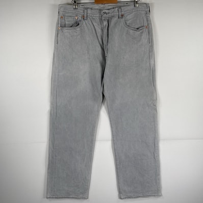 古着 リーバイス Levi's デニムパンツ 501 ジーパン ストレート 大きいサイズ ボタンフライ ビッグ カラーパンツ w40 L32 グレー メンズ