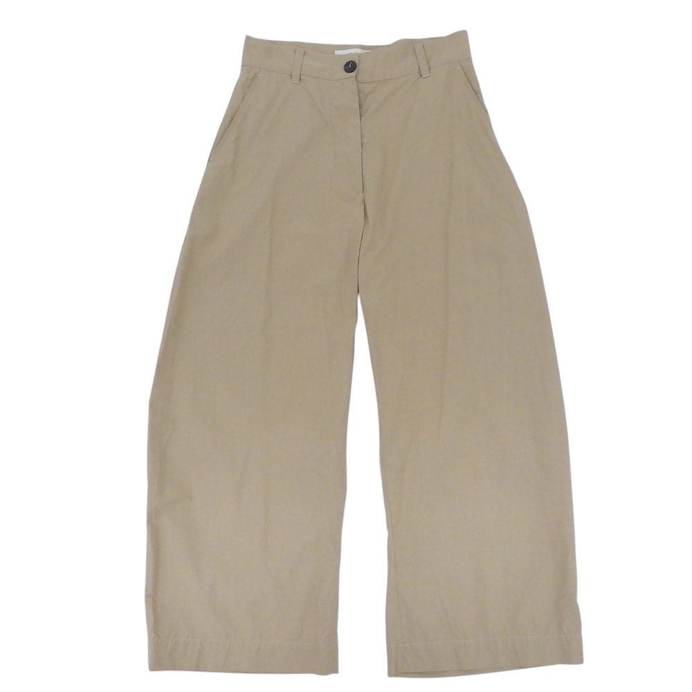 スタジオ ニコルソン WIDE CROP PANT ワイドクロップパンツ コットン ボトムス レディース ベージュ 00 52-10-731043 00