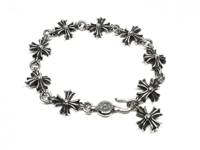 Chrome Hearts # 4 Cut Outcross Bracelet "Silver"