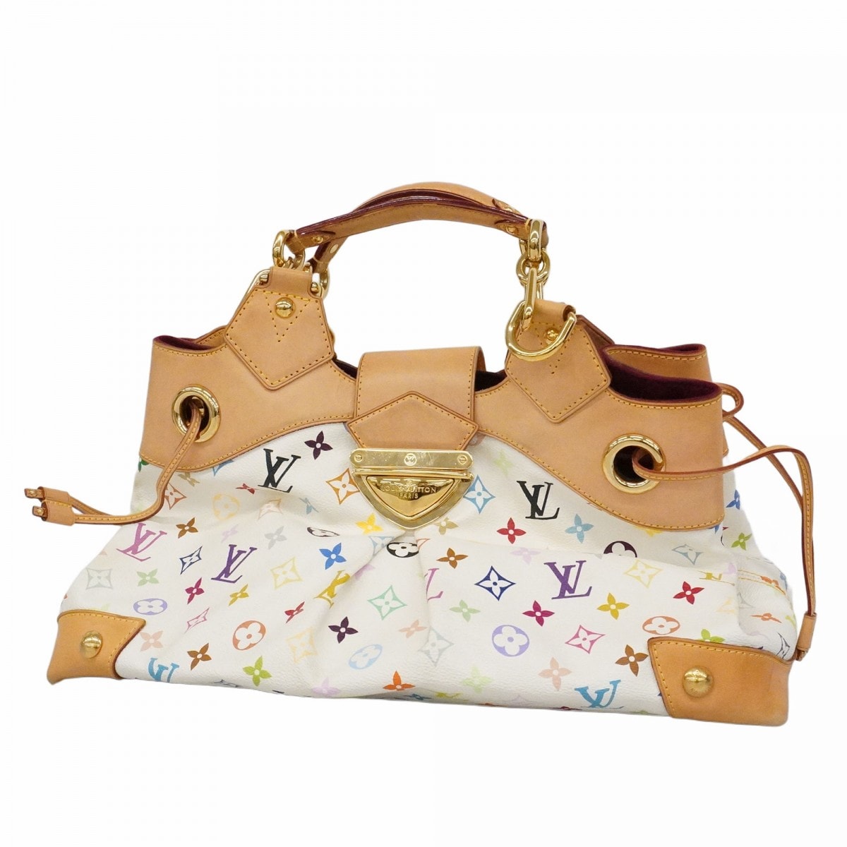 【6db0873】ルイヴィトン ハンドバッグ モノグラム・マルチカラー ウルスラ M40123 ブロン【中古】レディース
