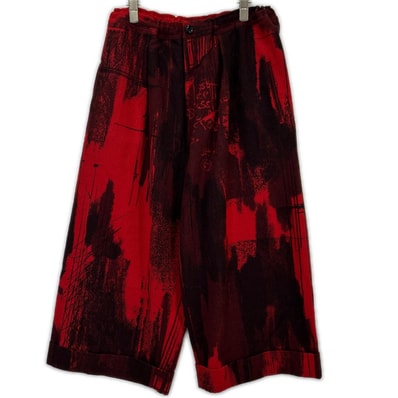 ワイズ 24AW YO-P19-120 レッド 総柄 ウールパンツ 1