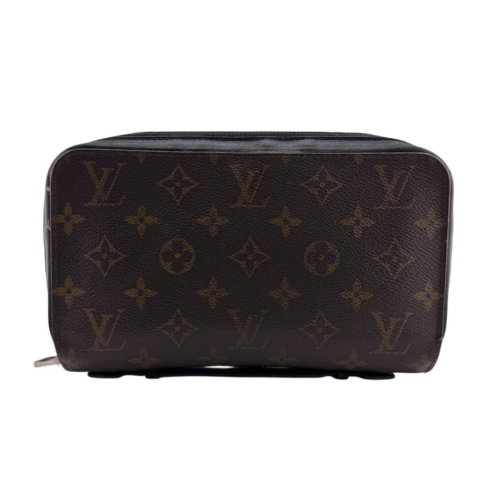 ルイヴィトン LOUIS VUITTON セカンドバッグ モノグラムマカサー ジッピーXL ラウンドジップウォレット M61506 ブラウン