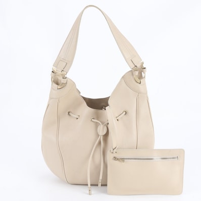 サルヴァトーレフェラガモ ガンチーニポーチ付ショルダーバッグ レザー