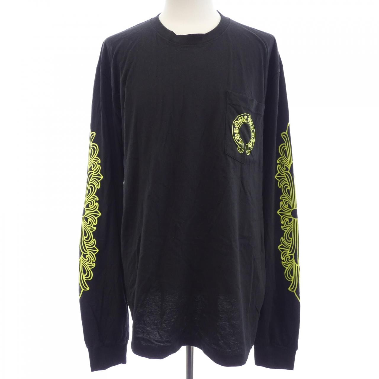 Chrome Hearts Horse Shoe L/S T-Shirt "Black/Neon Yellow"