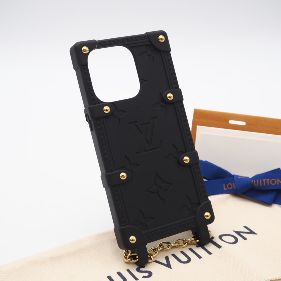美品 LOUIS VUITTON ルイ・ヴィトン モノグラム リ トランク IPHONE 14 PRO ノワール M81997 その他小物 ブラック 熱可塑性ポリウレタン レディース