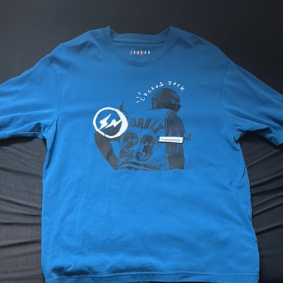 Air Jordan Travis Scott Fragment Tee "Military Blue"