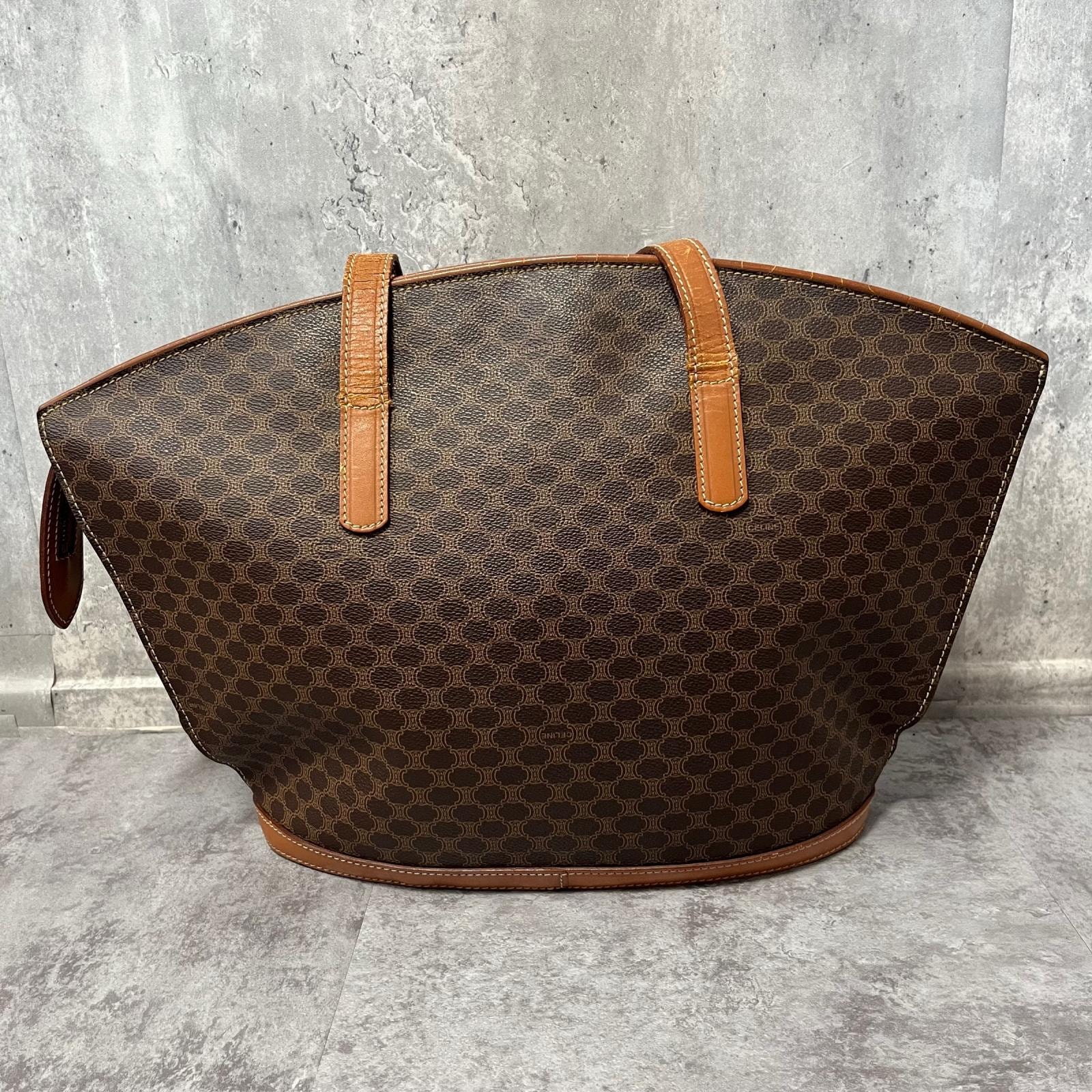 C (やや傷や汚れあり)】【CELINE】セリーヌ トートバッグ マカダム柄