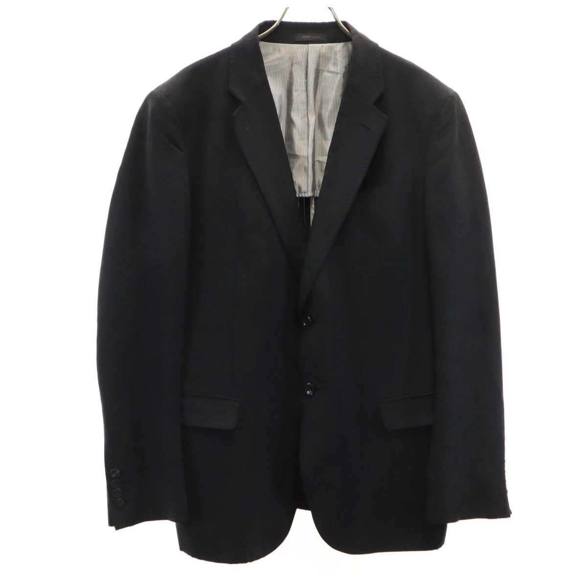 ARMANI COLLEZIONI アルマーニコレッツォーニ リネンブレンド M&M's テーラードジャケット 50 ブラック ブレザー