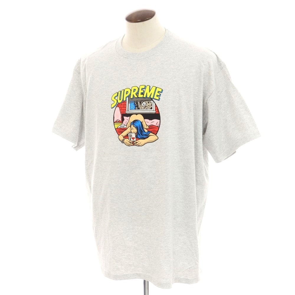 【中古】シュプリーム Supreme 2025年春夏 Bedroom Tee コットンポリエステル 半袖Tシャツ アッシュグレー【サイズXXL】【メンズ】