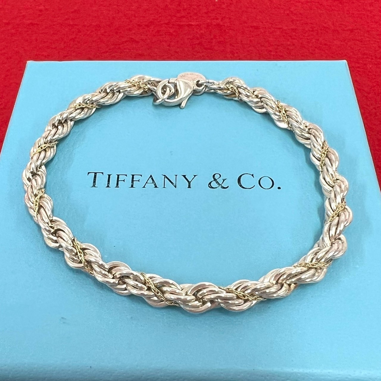 TIFFANY&Co. ティファニー ツイストロープ ブレスレット シルバー925 K18イエローゴールド ブレスレット シルバー
 17190