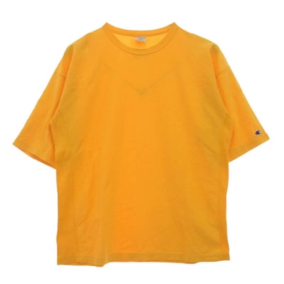 Champion チャンピオン Tシャツ C8-M351 monkey time モンキータイム別注 REVERSE WEAVE リバースウィーブ 半袖 クルーネック Tシャツ イエロー系 L【中古】