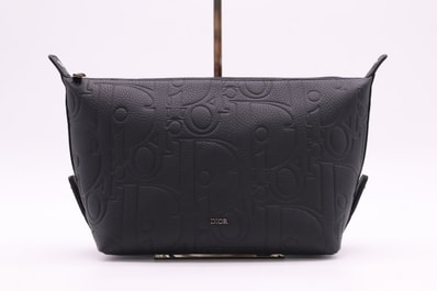 極美品 Dior ディオール グラビティ レザー ラージポーチ セカンドバッグ 2ESCA495 セカンドバッグ ブラック レザー メンズ