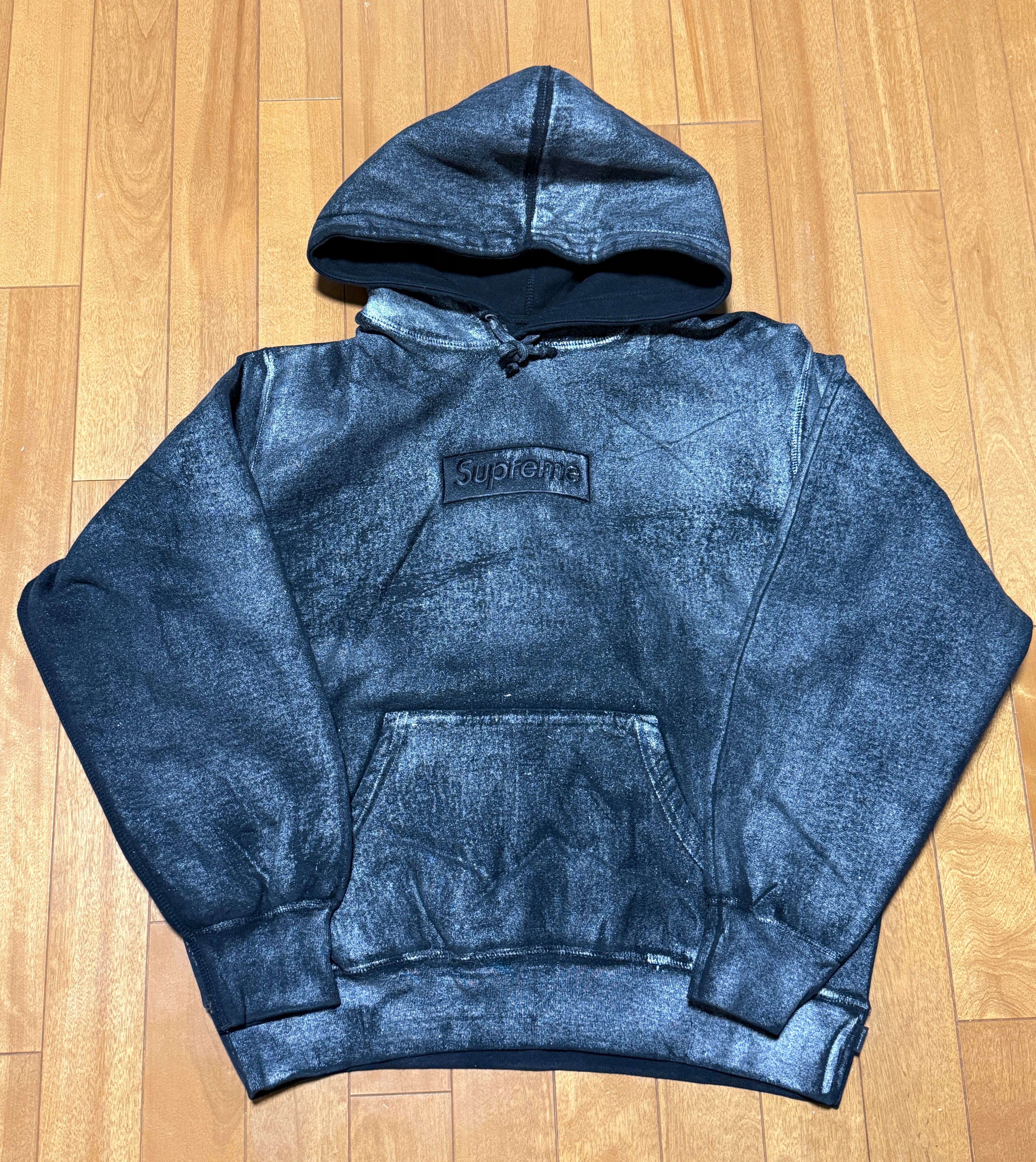 Supreme x MM6 Maison Margiela Foil Box Logo Hooded Sweatshirt "Black"