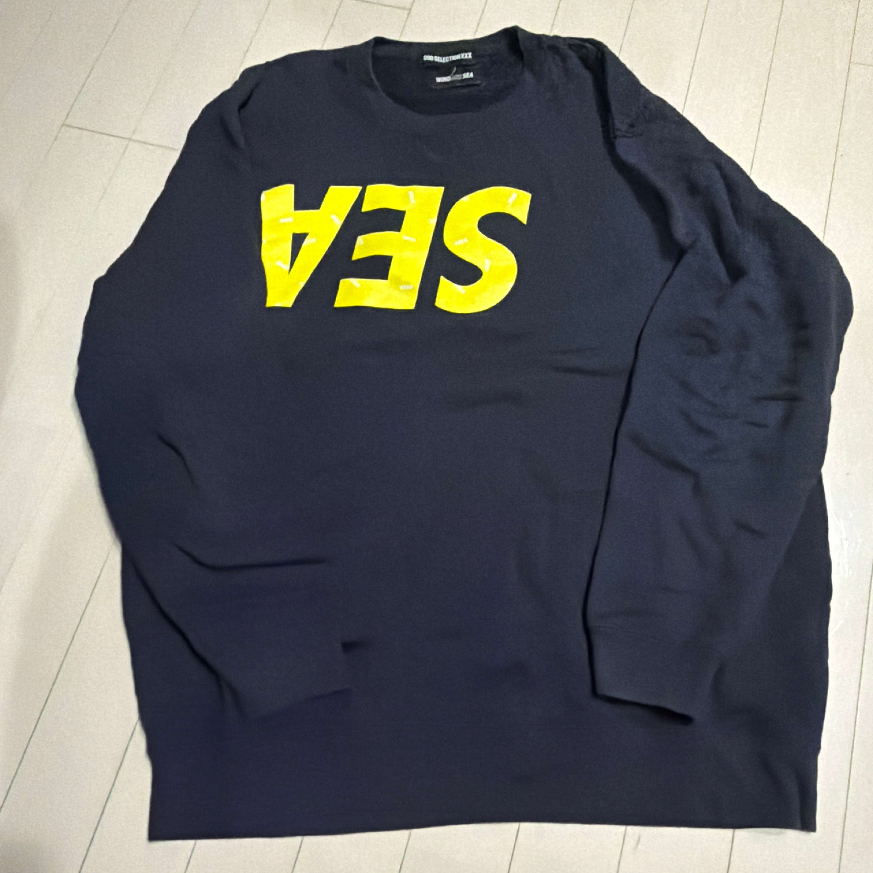 WIND AND SEA x GOD SELECTION XXX Sweat "Navy"