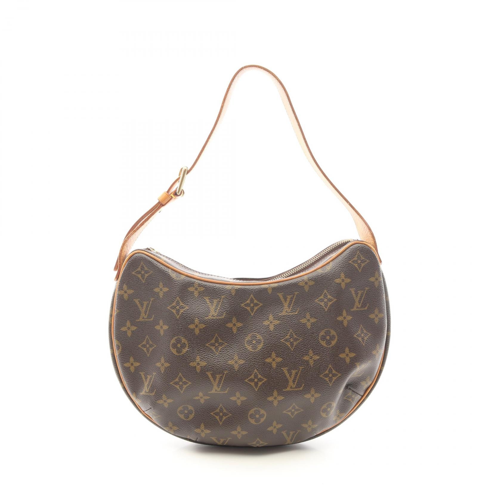 ルイ・ヴィトン LOUIS VUITTON クロワッサンMM モノグラム ショルダーバッグ バッグ PVCコーティングキャンバス レザー レディース ブラウン系 M51512 【中古】