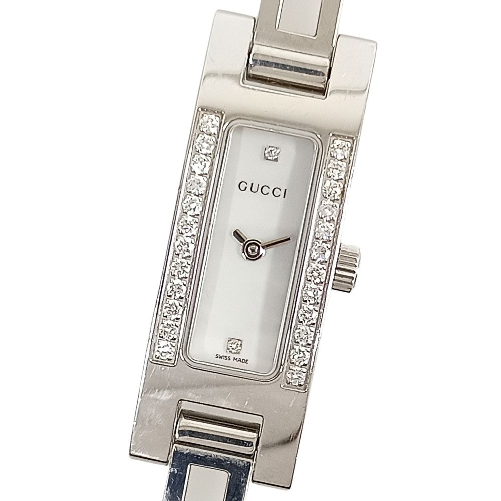 GUCCI グッチ 3900L ダイヤモンドベゼル 26P シェル文字盤 クォーツ 腕時計 C934