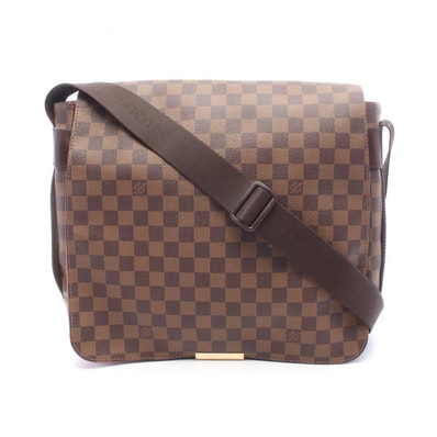 ルイ・ヴィトン LOUIS VUITTON バスティーユ ショルダーバッグ バッグ PVCコーティングキャンバス レザー ダミエ エベヌ メンズ レディース ブラウン系 N45258 【中古】