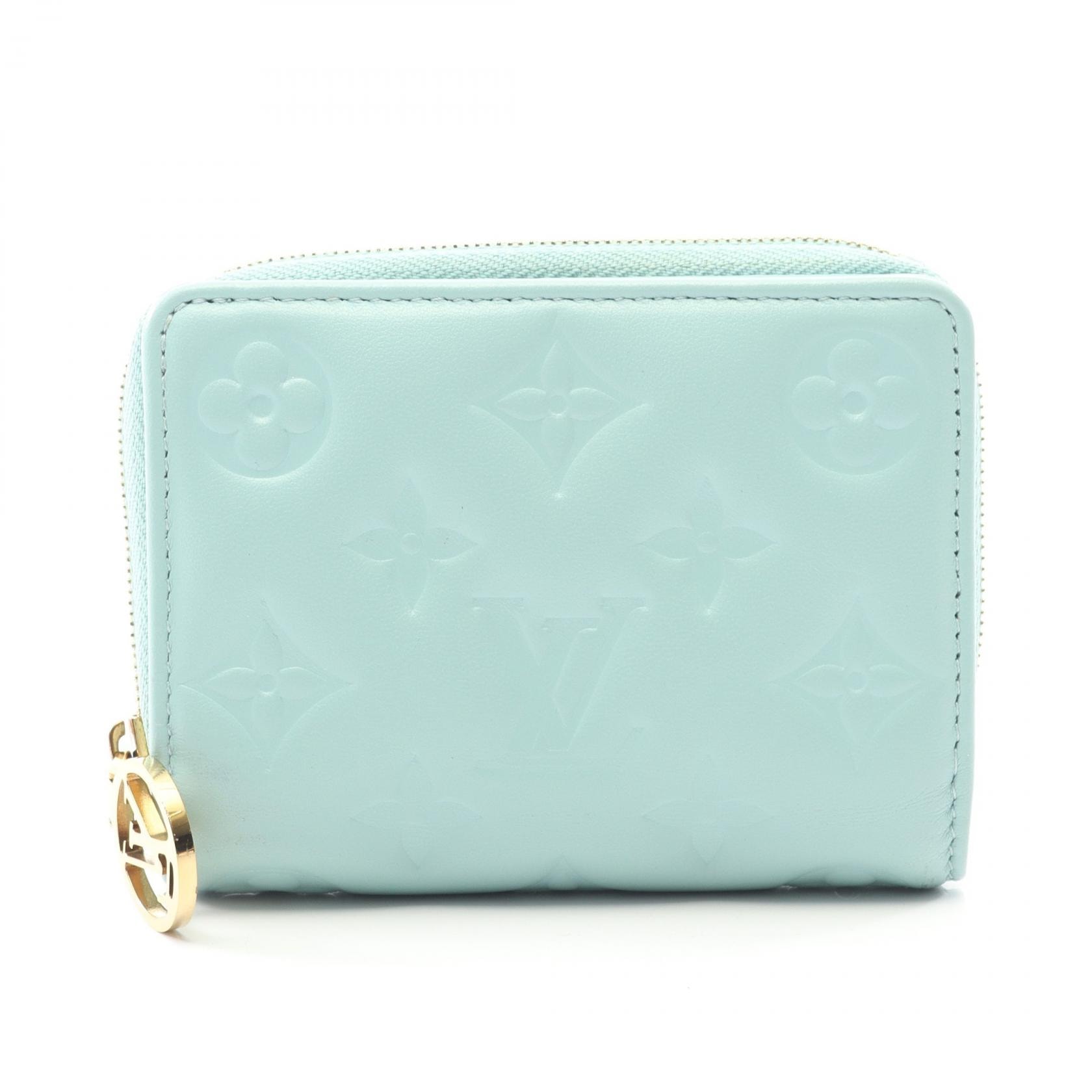 ルイ・ヴィトン LOUIS VUITTON ポルトフォイユ ルー 二つ折り財布 財布 レザー モノグラム・エンボス レディース ブルー系 M82265 【中古】