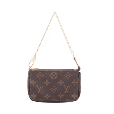 ルイ・ヴィトン LOUIS VUITTON ミニ ポシェット アクセソワール ハンドバッグ バッグ PVCコーティングキャンバス レザー モノグラム レディース ブラウン系 M58009 【中古】